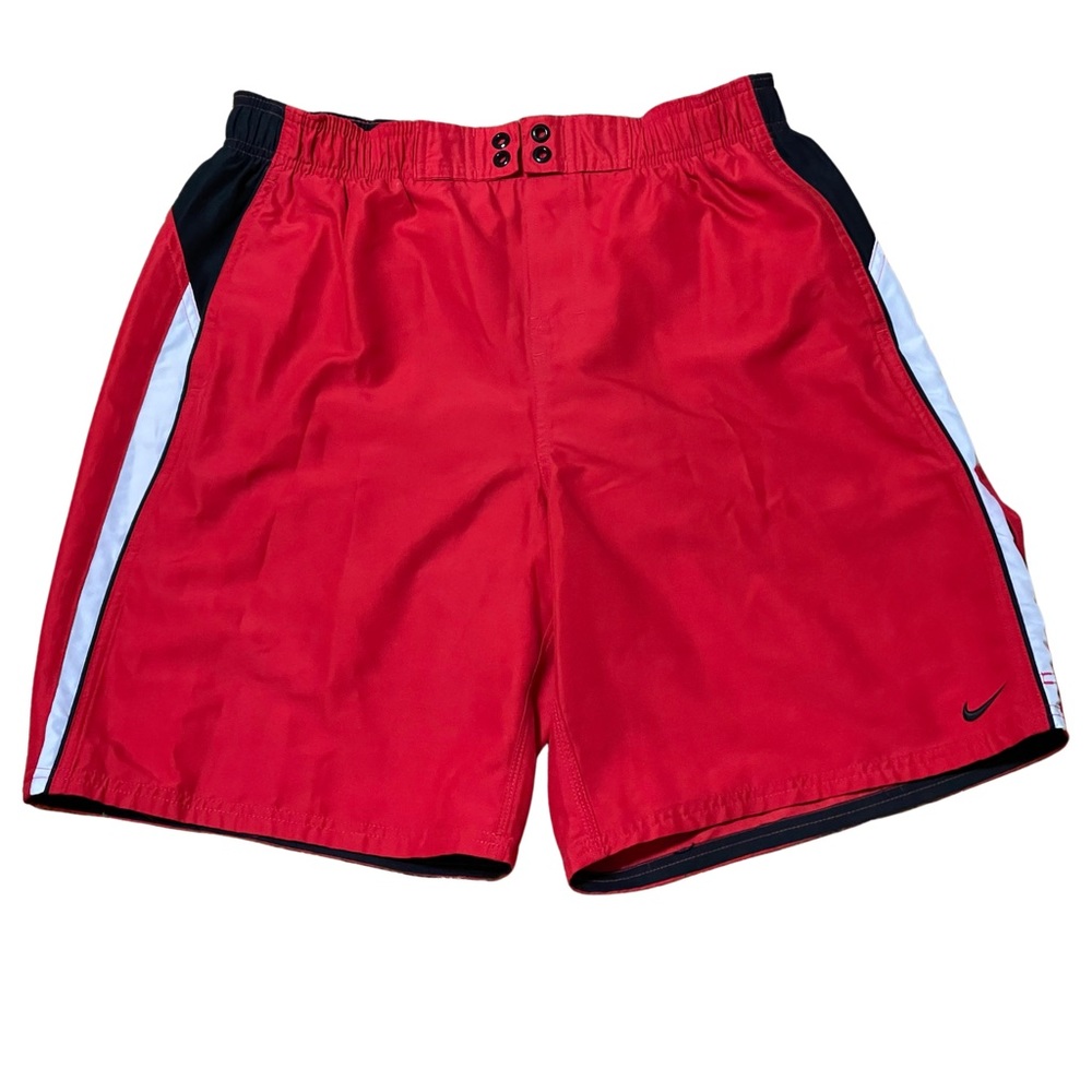 NIKE Men’s Colorblocked Swim Trunks, elastic waist | size L